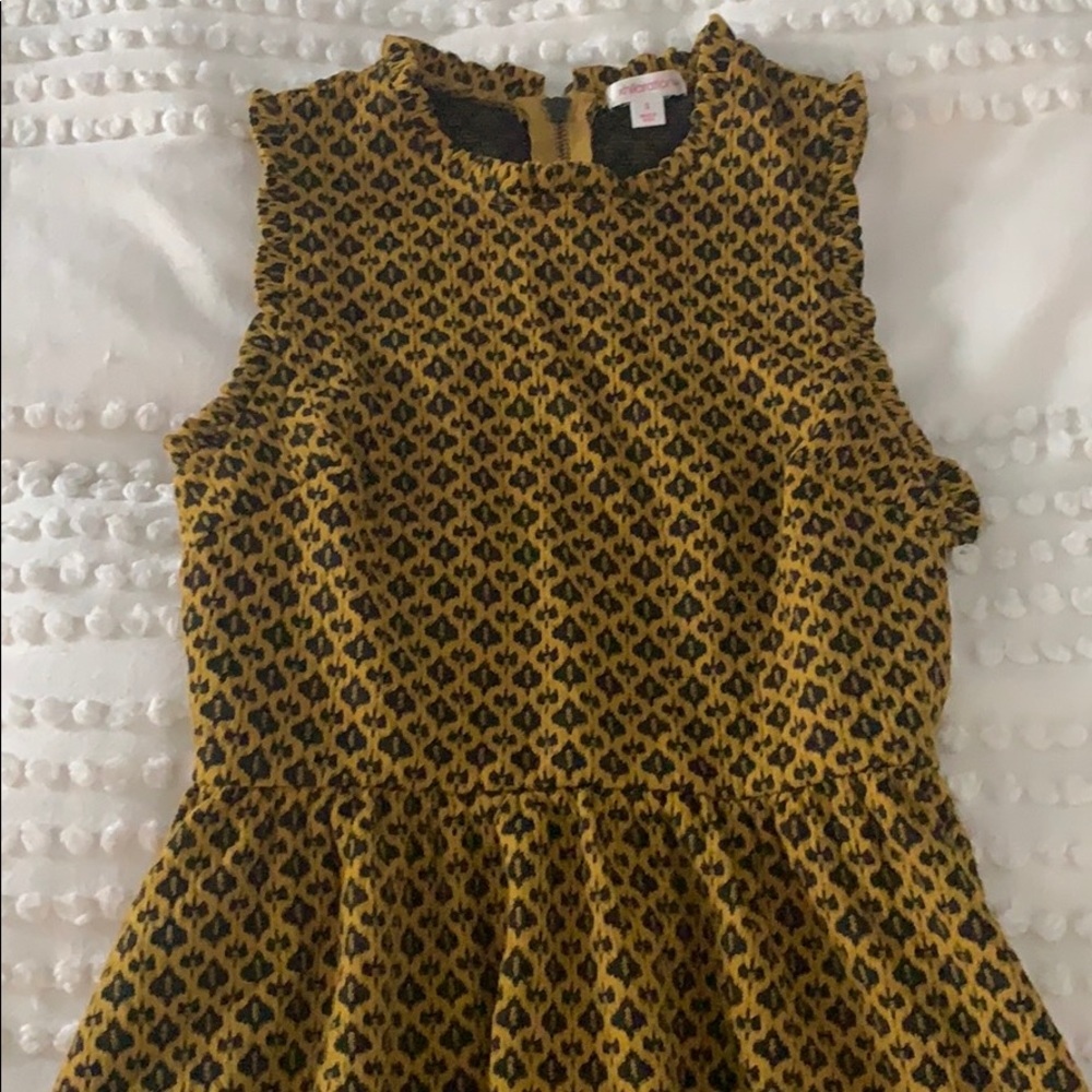 Winter weather Dress ruffle arms and collar